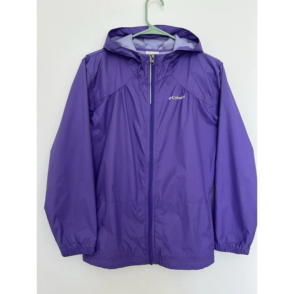 NWOT Columbia Girls Switchback Purple Rain Jacket Windbreaker XL 18/20